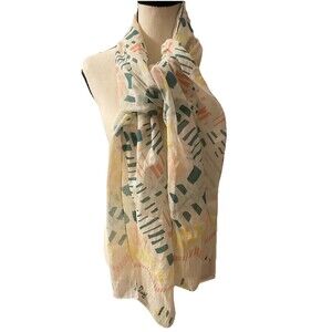 Kristen Ley Scarf 13x72 Vibrant Art Print Geometric Maximalist